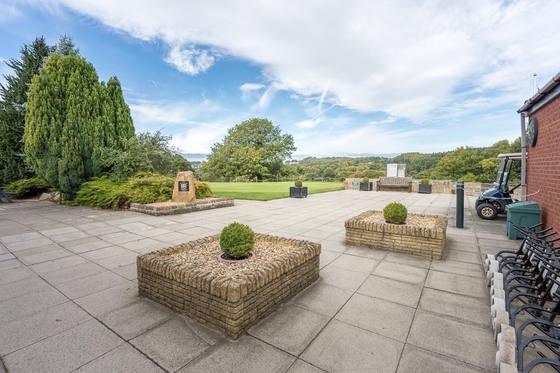 The clubhouse terrace at Beamish Park Golf Club