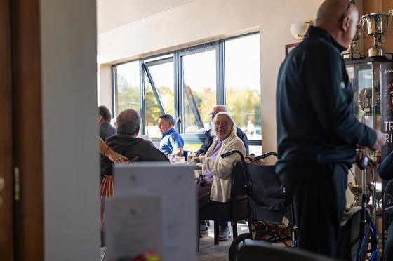 Guests relaxing in the clubhouse lounge