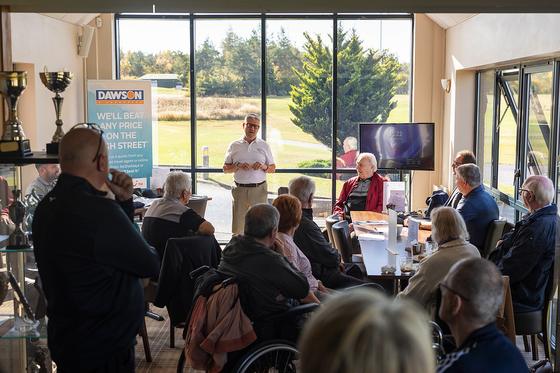 Andrew welcoming everyone to the first Stroke Play Golf day