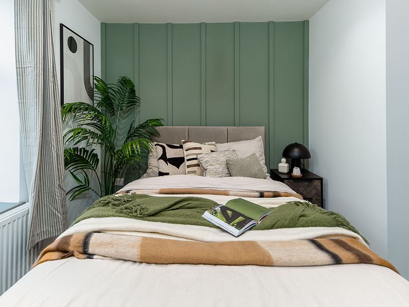 Styled bedroom interior