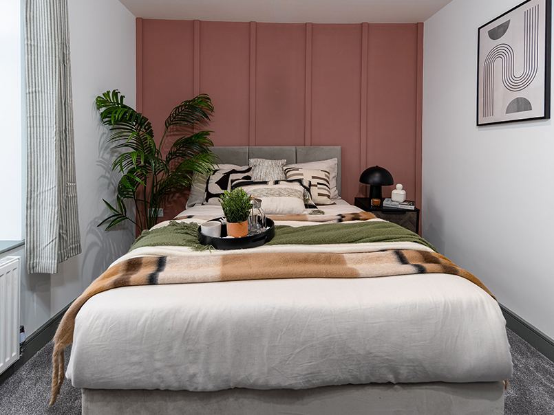 Styled bedroom interior