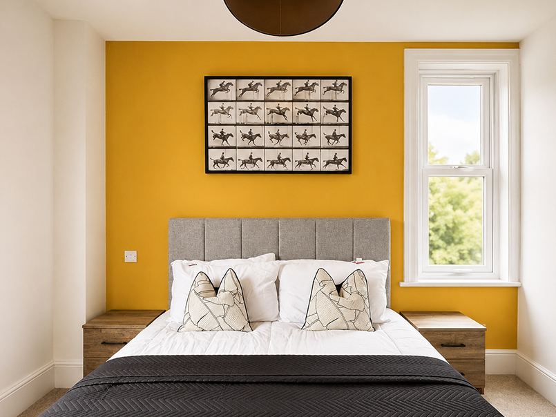 Styled bedroom interior