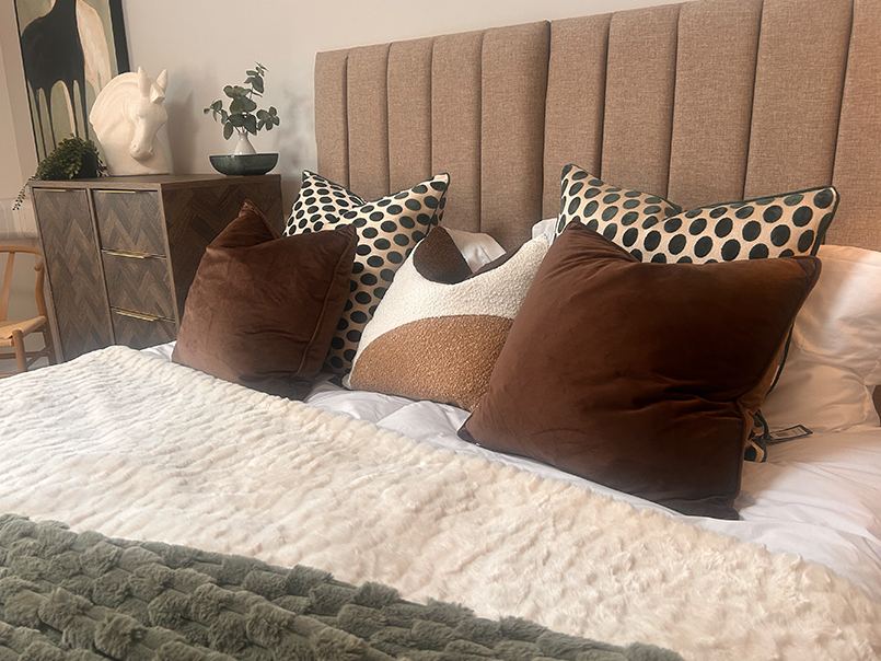 Styled bedroom interior