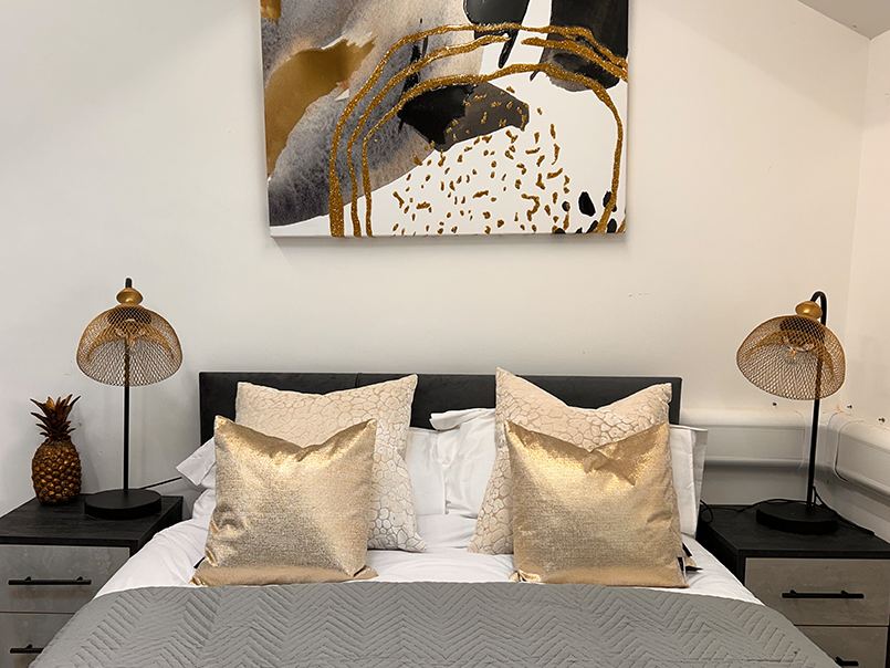 Styled bedroom interior