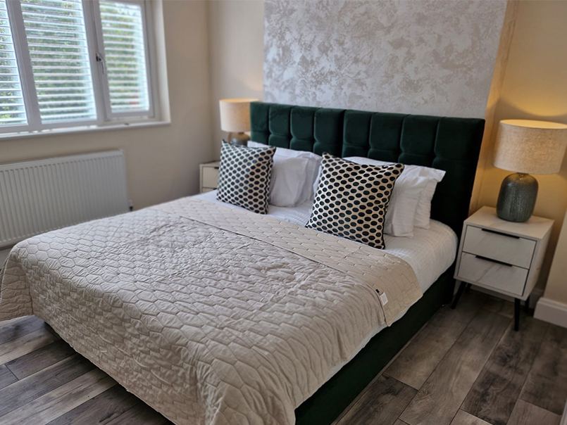 Styled bedroom interior