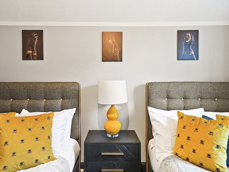 Styled bedroom interior