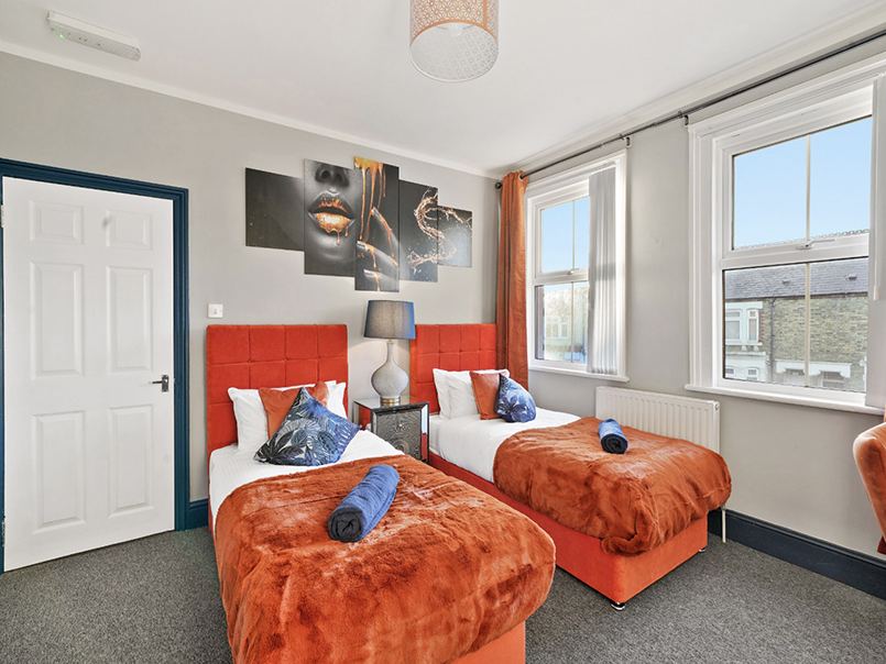 Styled bedroom interior