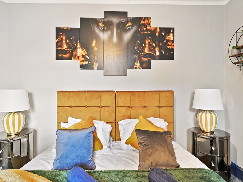 Styled bedroom interior