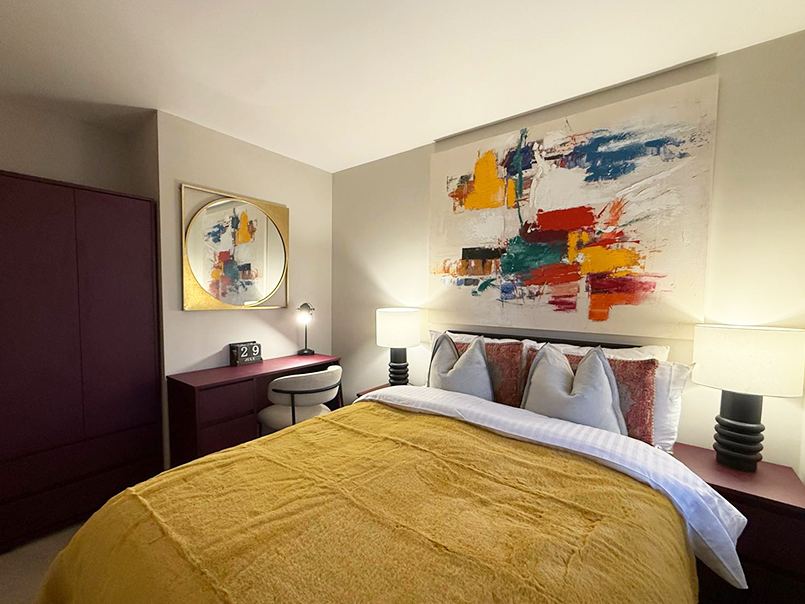 Styled bedroom interior
