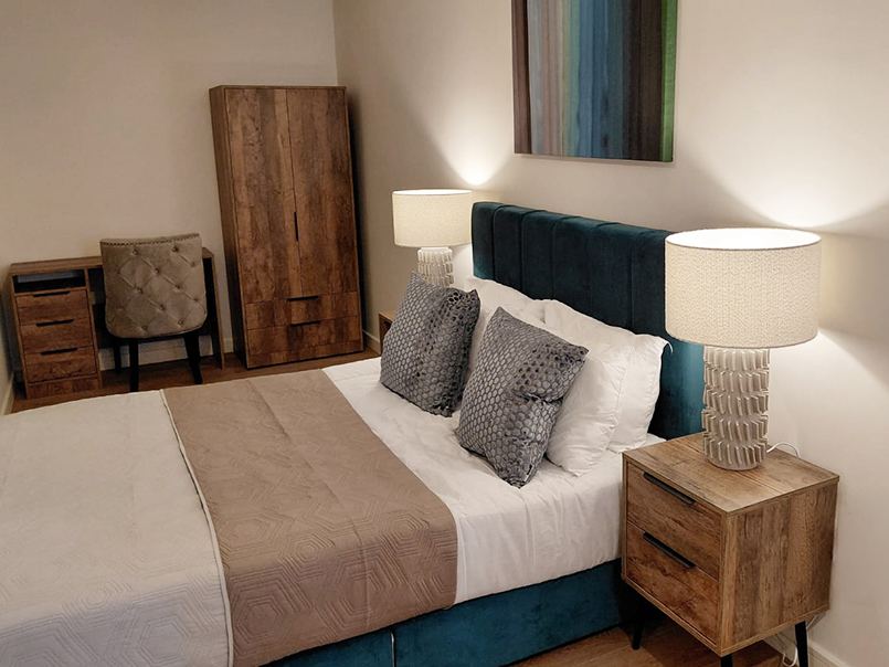 Styled bedroom interior