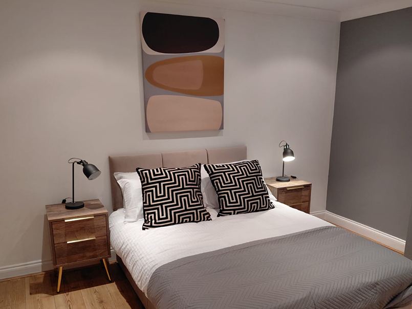 Styled bedroom interior