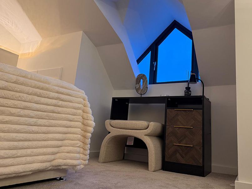 Styled bedroom interior