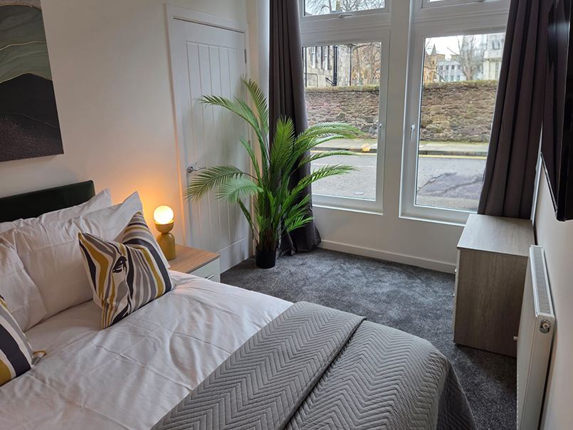 Styled bedroom interior