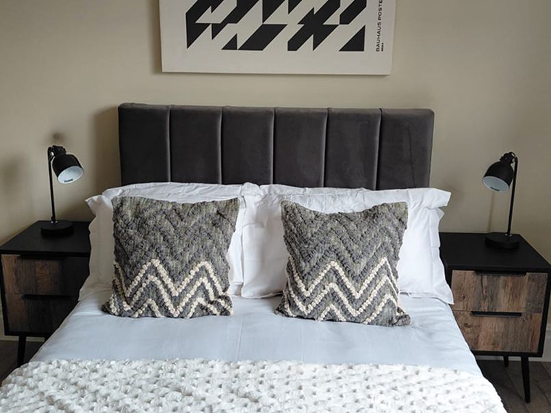 Styled bedroom interior
