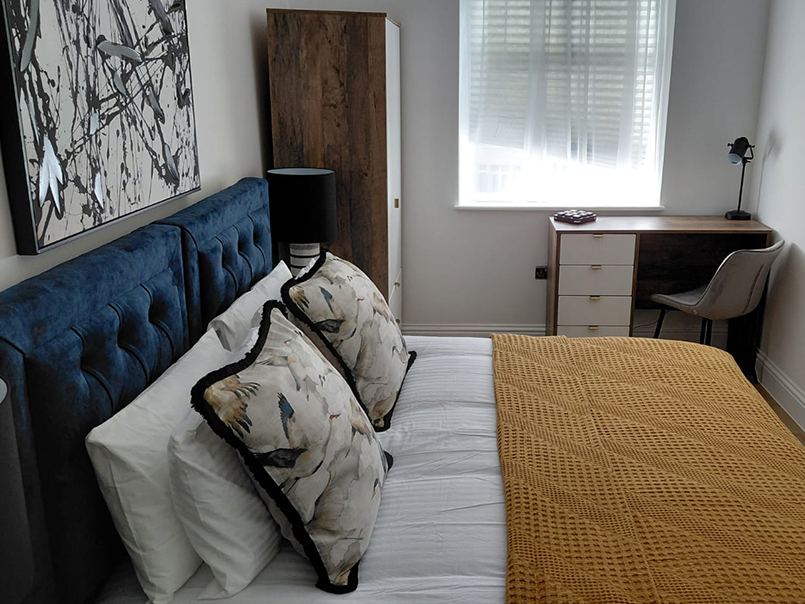 Styled bedroom interior