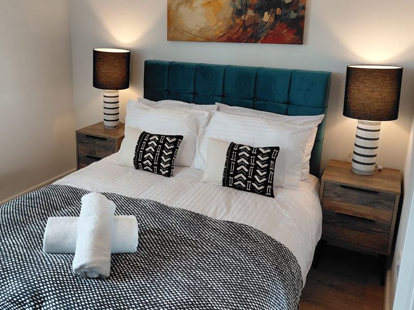 Styled bedroom interior