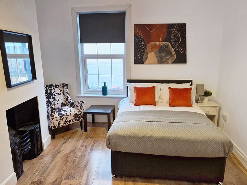 Styled bedroom interior