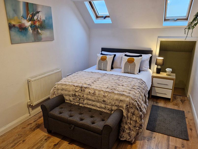 Styled bedroom interior