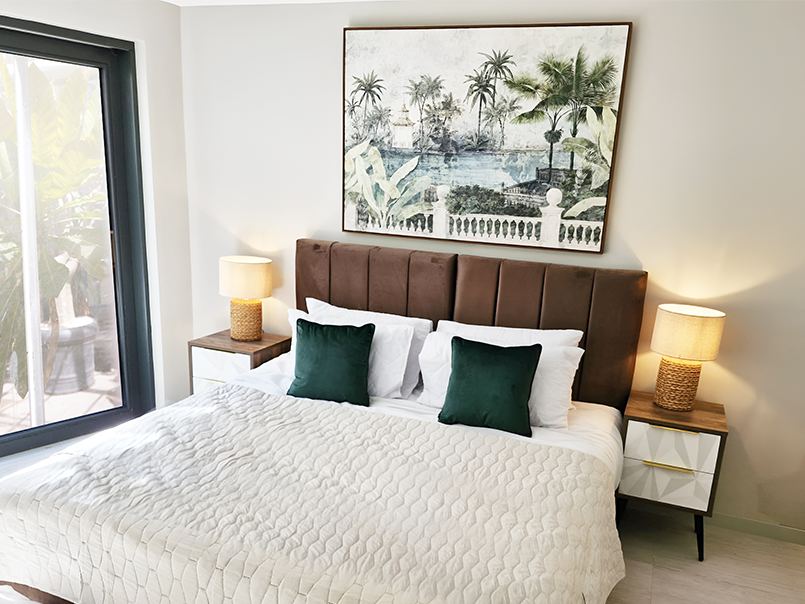 Styled bedroom interior