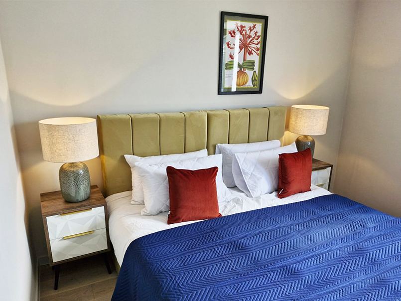 Styled bedroom interior