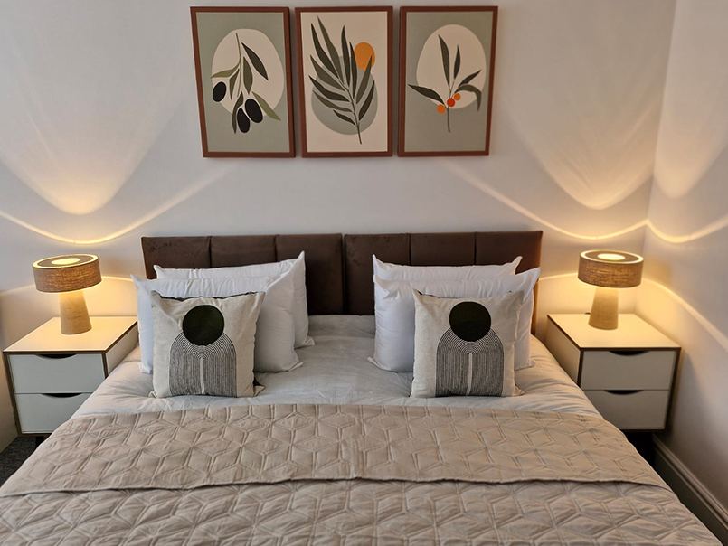 Styled bedroom interior