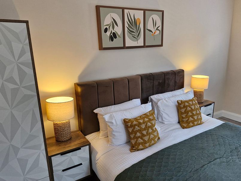 Styled bedroom interior