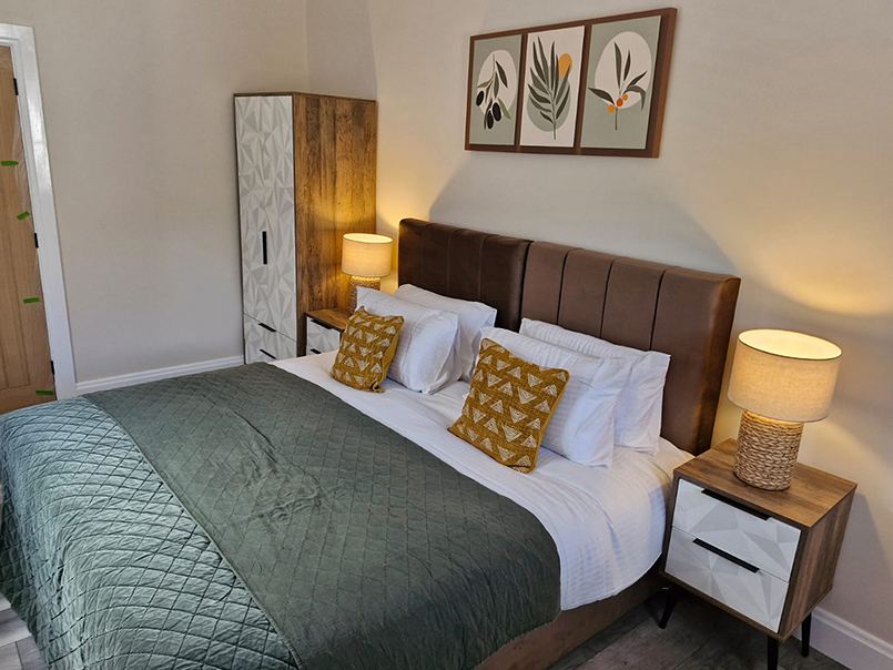 Styled bedroom interior