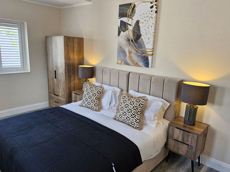 Styled bedroom interior