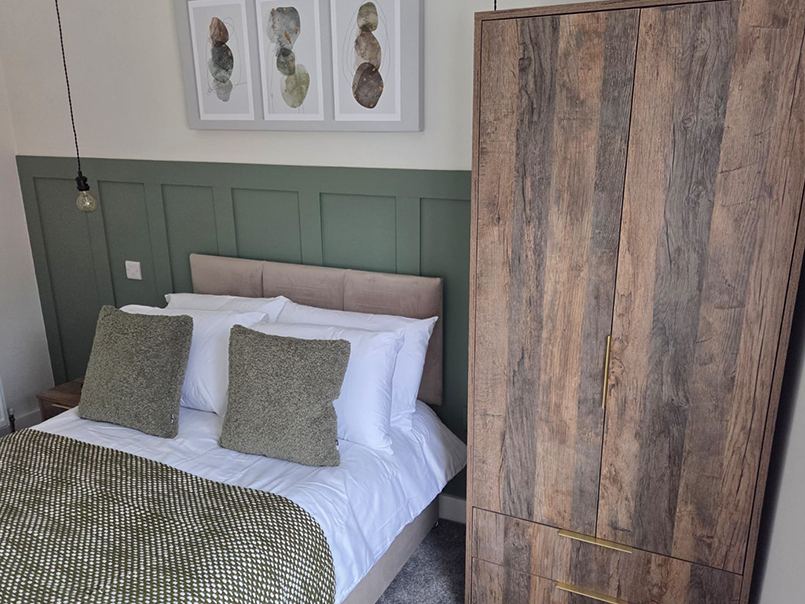 Styled bedroom interior
