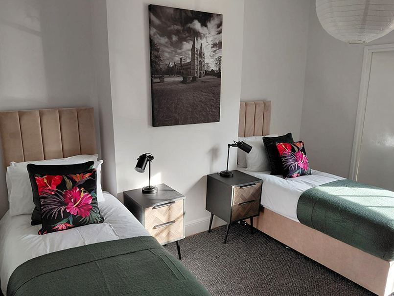 Styled bedroom interior