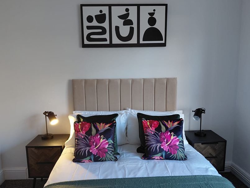 Styled bedroom interior