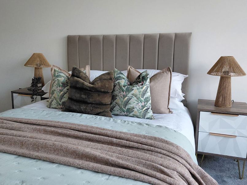 Styled bedroom interior