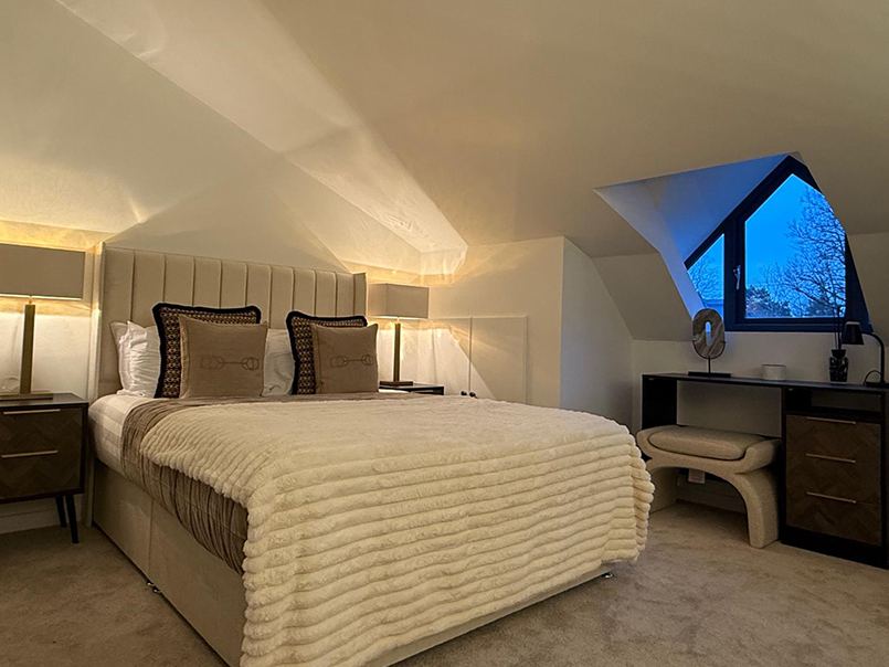 Styled bedroom interior