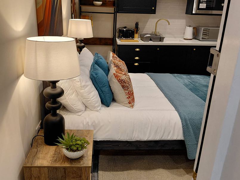 Styled bedroom interior