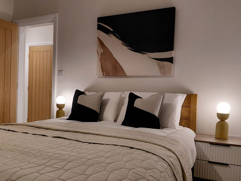 Styled bedroom interior