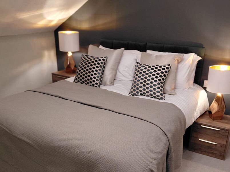 Styled bedroom interior