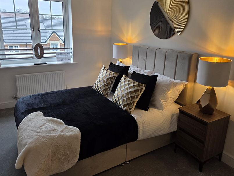 Styled bedroom interior