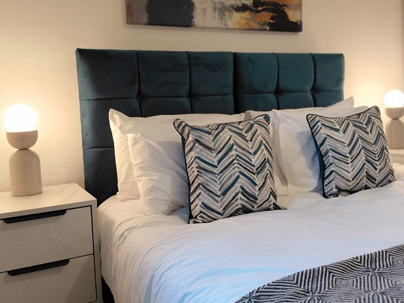 Styled bedroom interior