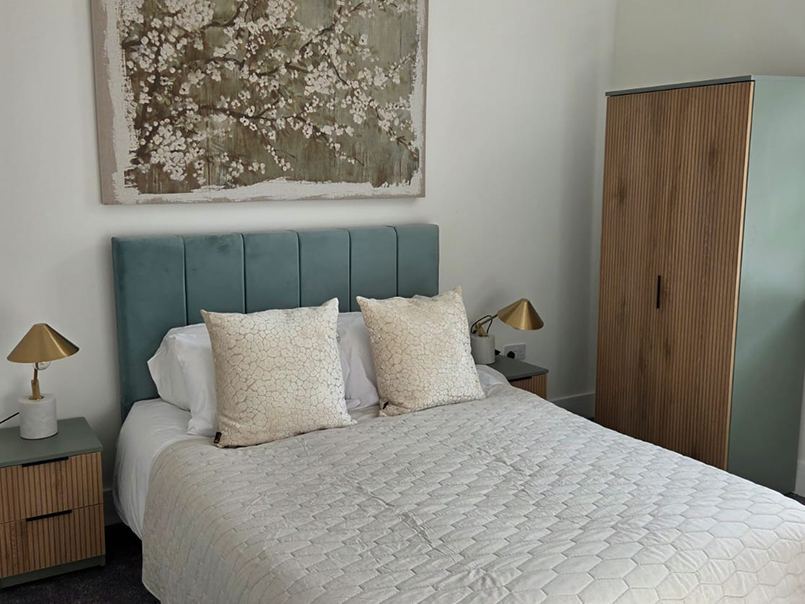 Styled bedroom interior