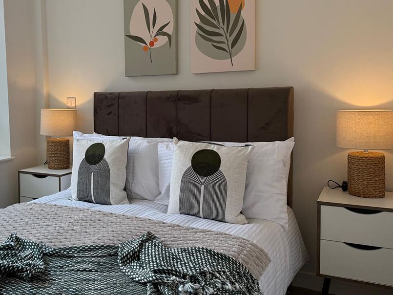 Styled bedroom interior