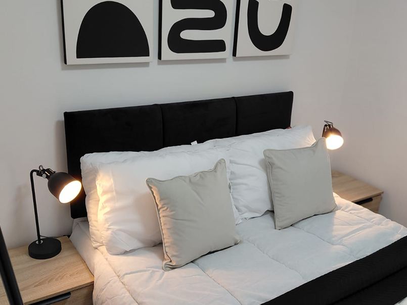 Styled bedroom interior