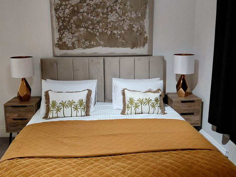 Styled bedroom interior