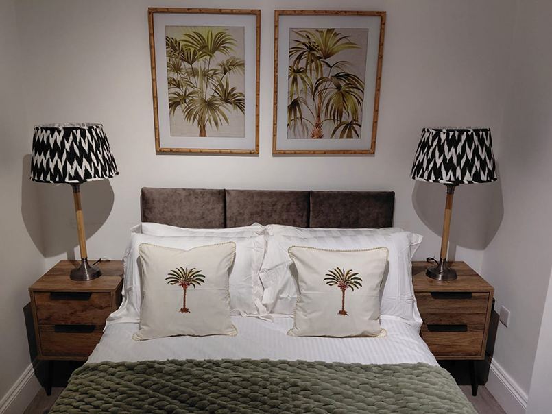 Styled bedroom interior
