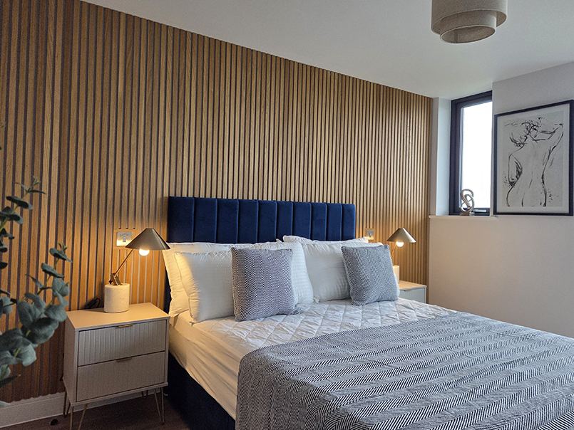 Styled bedroom interior