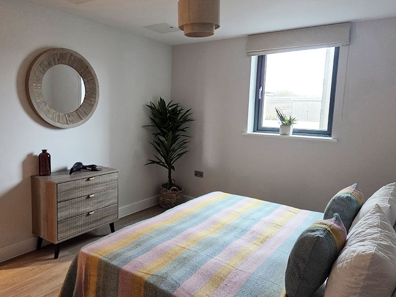 Styled bedroom interior