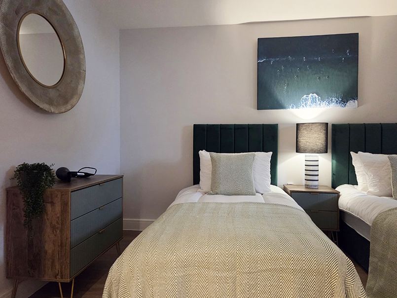 Styled bedroom interior