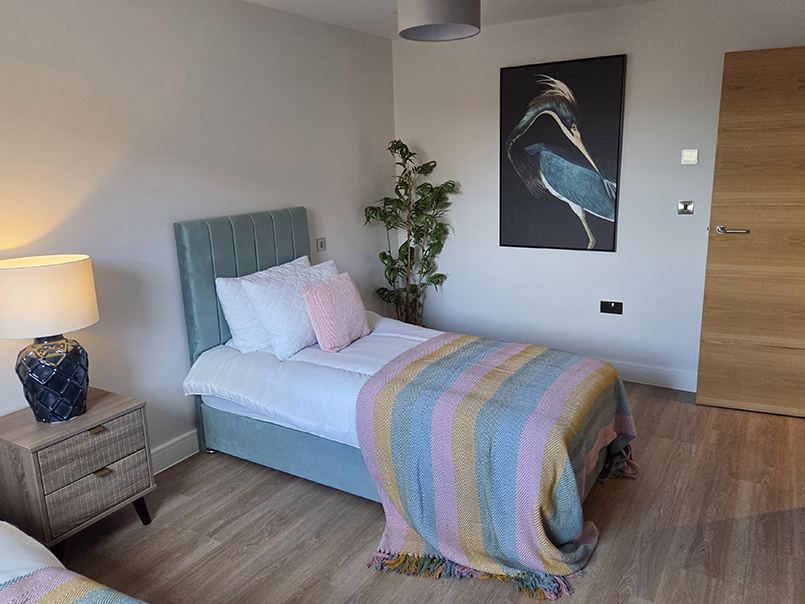 Styled bedroom interior