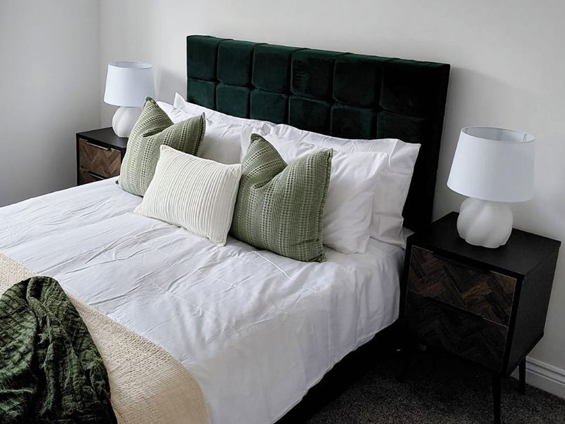 Styled bedroom interior