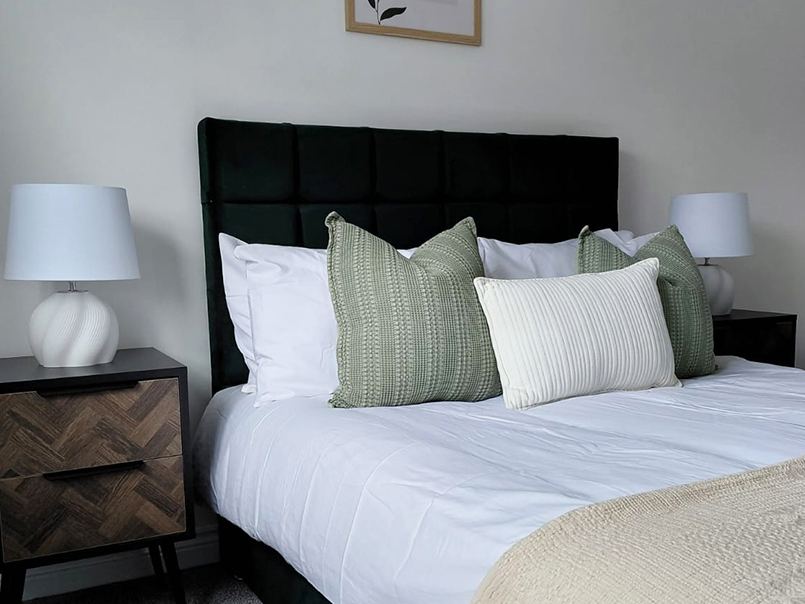 Styled bedroom interior