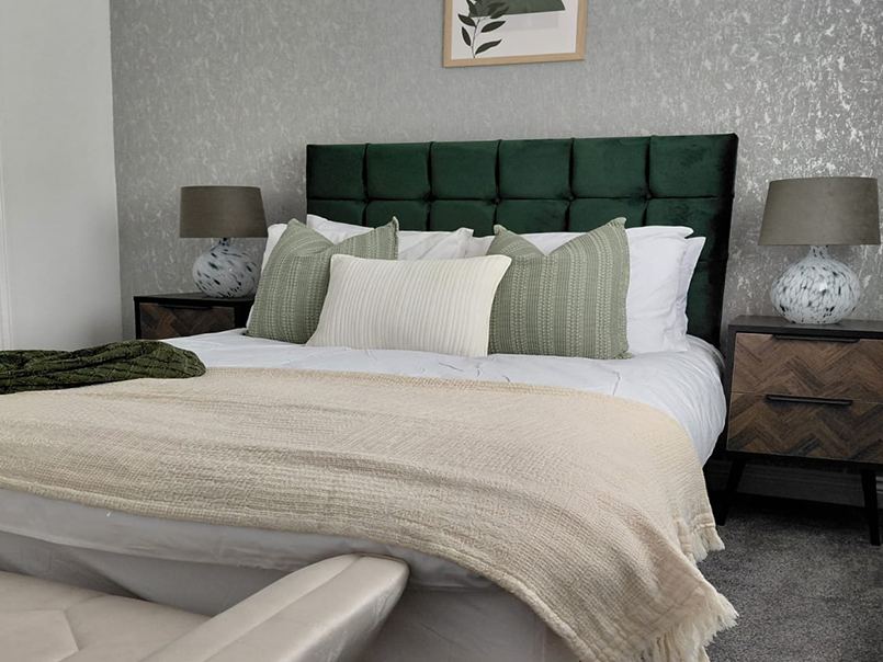 Styled bedroom interior